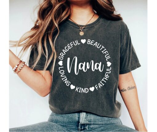 nana shirt for mothers day best grandma shirt personalized gift for nana unique grandparent t shirt tnut9