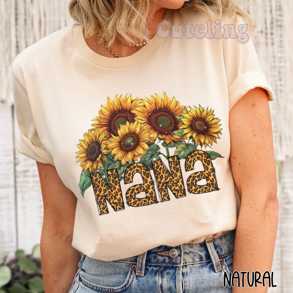 nana shirt sunflower grandma est 2024 pregnancy announcement cheetah shirt new grandmother gift idea 0utmp