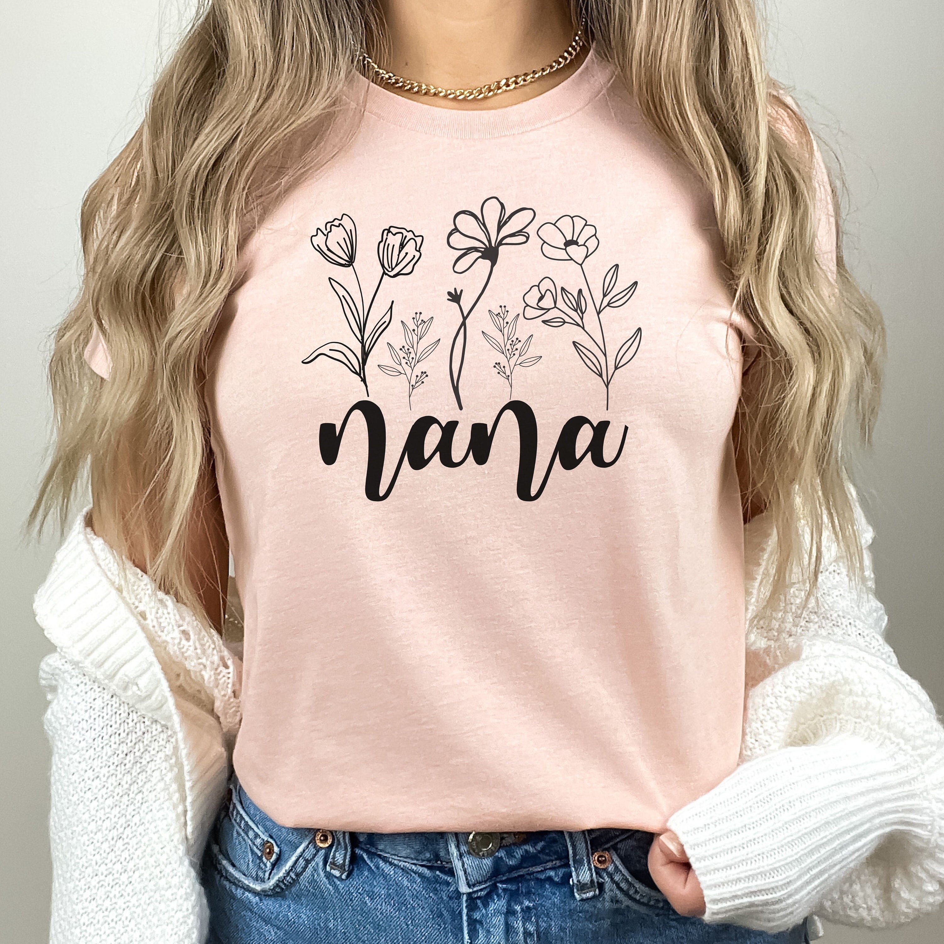 nana wildflower shirt for new nana mothers day gift cute nana tee unique grandma shirt jd8ah