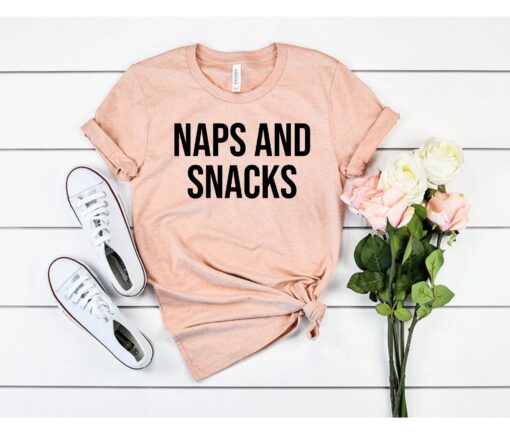 naps and snacks mom shirt cute nap t shirt funny mom life tee best mom ever workout top for new moms tinv5