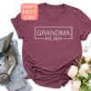 new grandma est 2025 shirt promoted to grandma announcement tee cute gift for mom and grandma qswgz