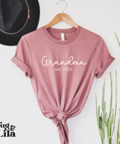 new grandma shirt est 2023 funny tee for pregnancy announcement best grandma gifts mothers day t shirt zfgdz