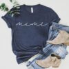 New Mimi Shirt for Grandma Mothers Day Gift Pregnancy Announcement Cute Mimi Life Tee