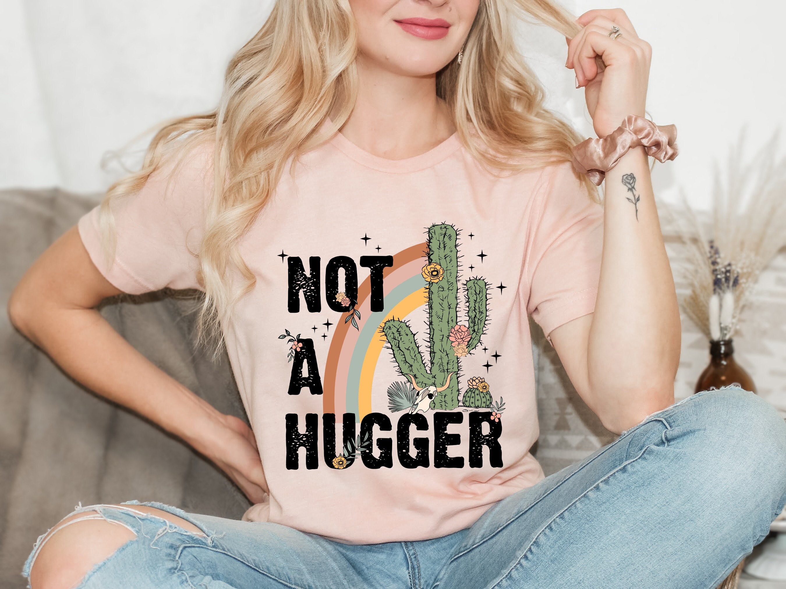 not a hugger retro cactus shirt funny plant tee for women western style t shirt unique gift for plant lovers 7qxac scaled