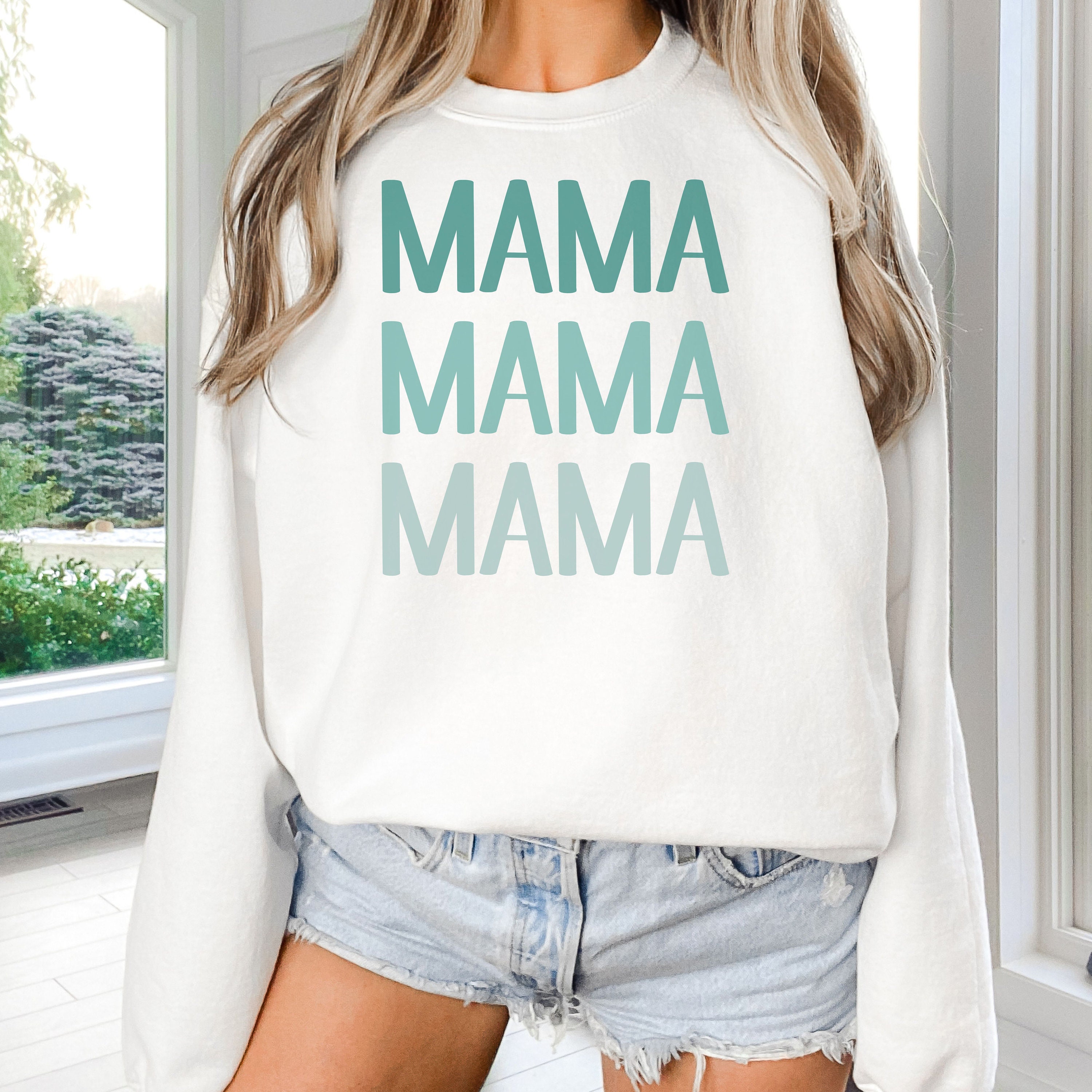 ombre mama sweatshirt cute mom shirt gift for new moms stylish mama apparel comfortable pullover for mothers 6nlte scaled