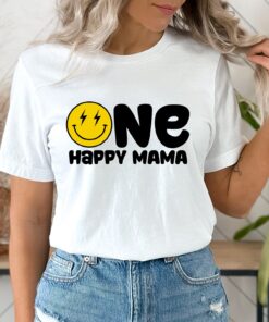 one happy mama smiley face t shirt cute mom life tee trendy mother day shirt best mom ever gift idea st5lz