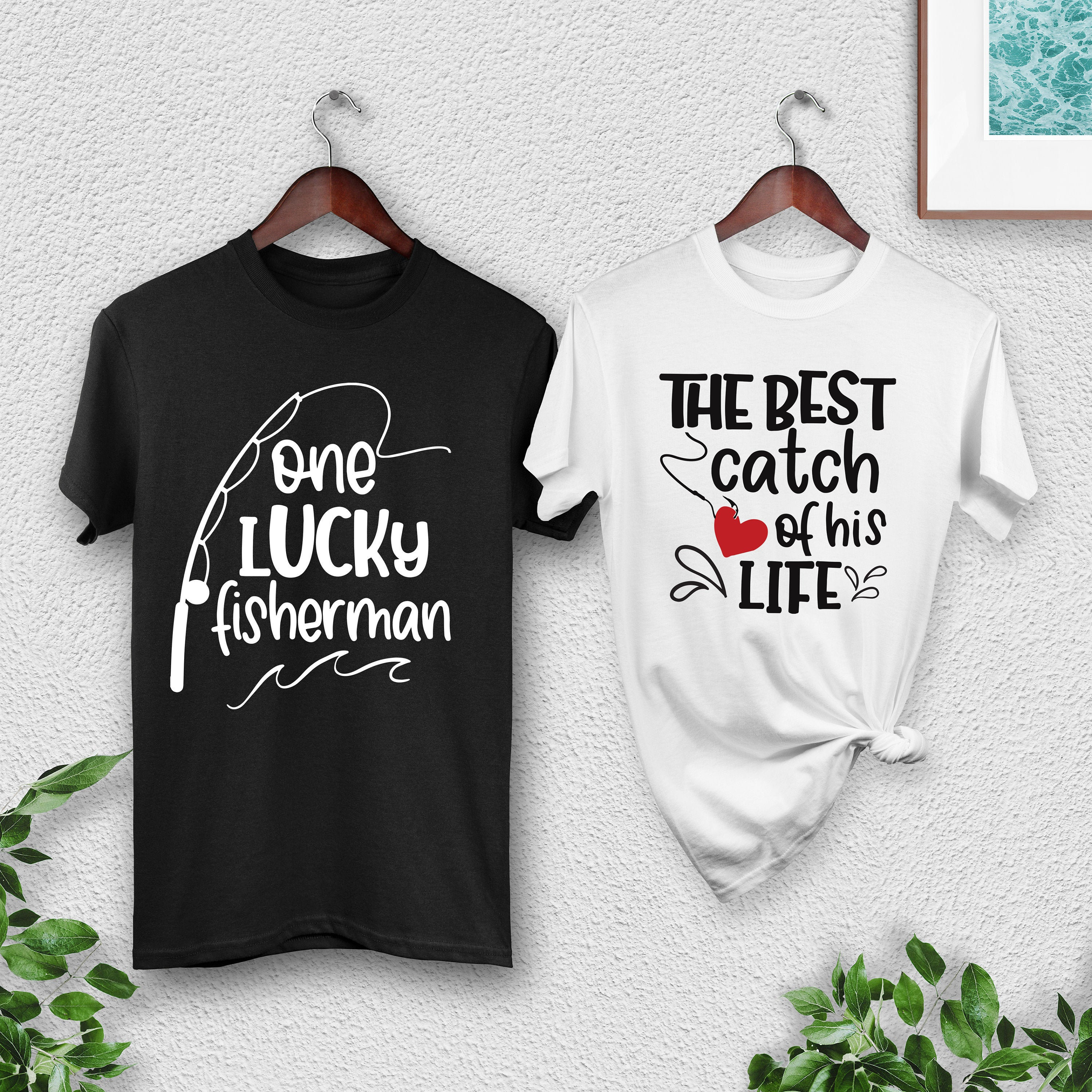 one lucky fisherman shirt best catch of his life couples matching t shirt honeymoon wedding tee for fishing lovers vtbau scaled