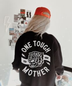 one tough mother graphic sweatshirt hoodie for women trendy retro edgy mom life apparel best mom ever gift cblah