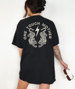 one tough mother graphic tee for women retro vintage mom life shirt funny punk grunge style for moms and sahms e5fko