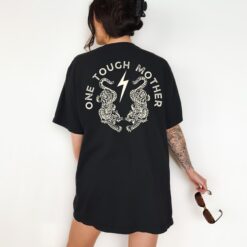 one tough mother graphic tee for women retro vintage mom life shirt funny punk grunge style for moms and sahms e5fko scaled
