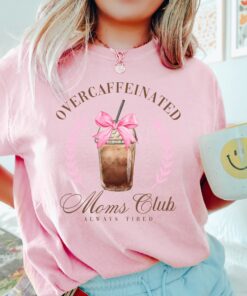 overcaffeinated moms club shirt funny mom life t shirt for tired moms coffee lovers mothers day gift xma83