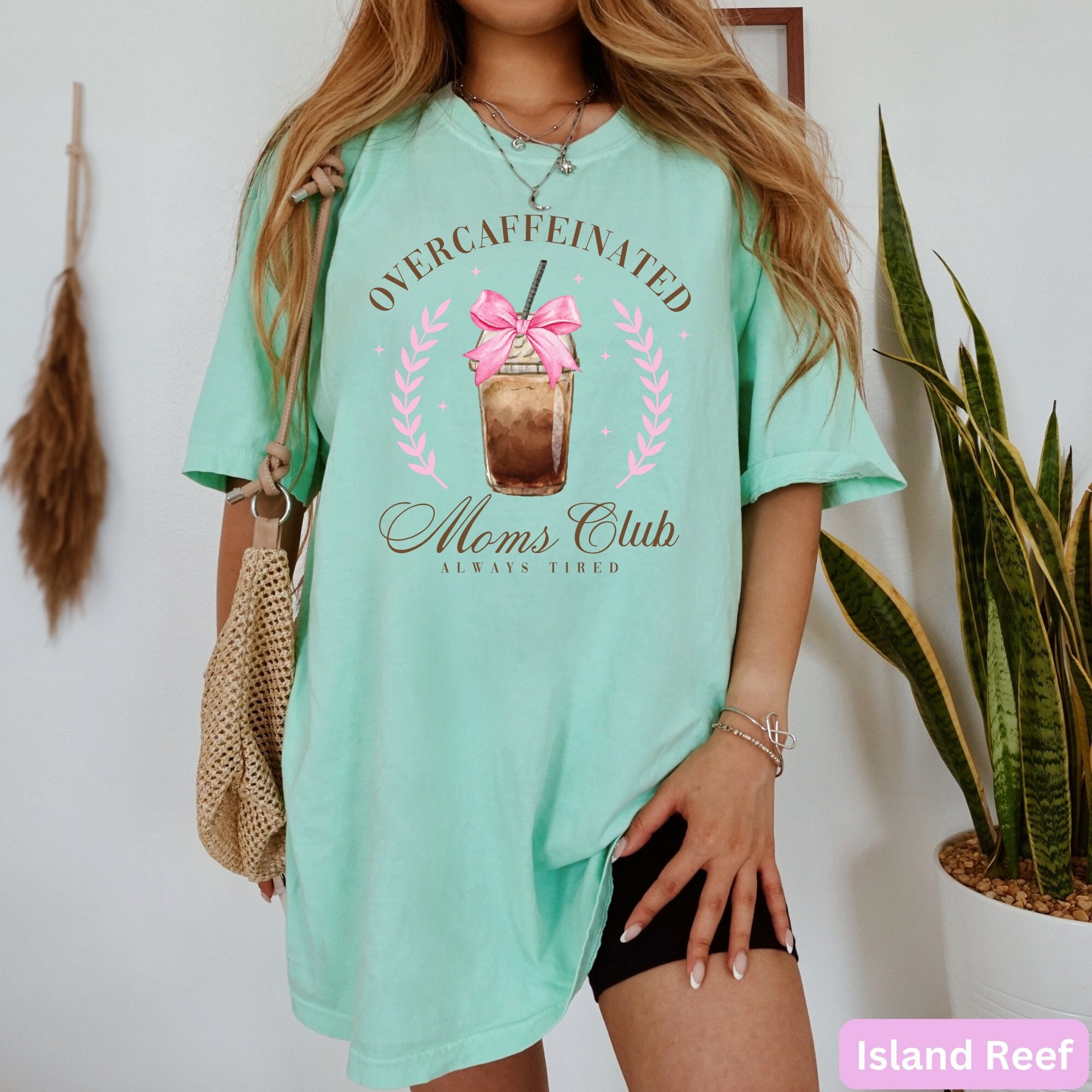 overcaffeinated moms club shirt funny mom t shirt for tired moms coffee lover mothers day gift