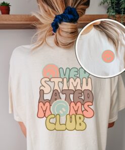 overstimulated mom shirt cute retro mom life tee trendy comfort colors t shirt best mom ever gift idea for moms jidlp