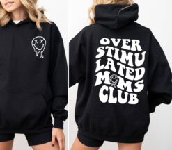 overstimulated moms club hoodie funny mom hoodie cool retro mama sweatshirt best mom life shirt for anxiety relief xwhml
