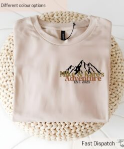 personalized adventure shirt for couples custom wedding engagement gift his and hers camping travel t shirt epo5m