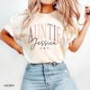 personalized aunt shirt custom gift for pregnancy reveal birthday unique auntie t shirt comfort colors tee vcggx