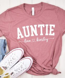 personalized aunt shirt for new aunt custom t shirt from niece pregnancy reveal baby shower gift unique auntie gift jbul2