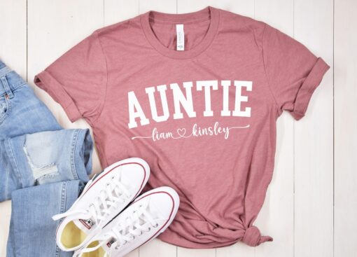 personalized aunt shirt for new aunt custom t shirt from niece pregnancy reveal baby shower gift unique auntie gift jbul2
