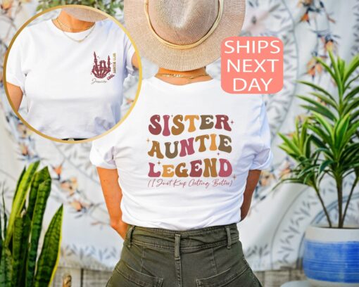 personalized aunt shirt for new aunts custom sister gift pregnancy reveal tee aunt to be legend t shirt api2y