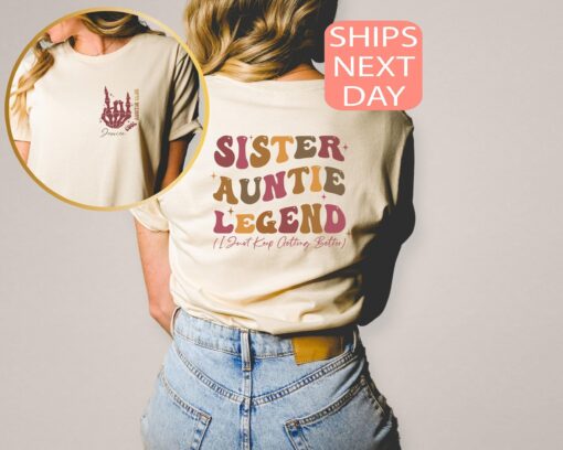 personalized aunt shirt for new aunts custom sister gift pregnancy reveal tee aunt to be legend t shirt ys9qz