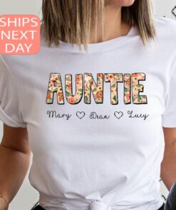 personalized aunt shirt with niece and nephew names blessed aunt t shirt for mothers day unique custom aunt gifts 7yspa