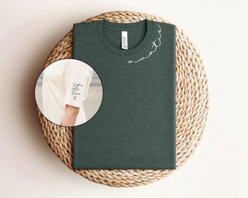 personalized aunt shirt with niece and nephew names custom t shirt birthday gift for aunt unique auntie apparel 3kebf