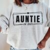 personalized aunt sweatshirt custom aunt shirt for new aunt birthday gift sister to auntie established 2024 iiyku