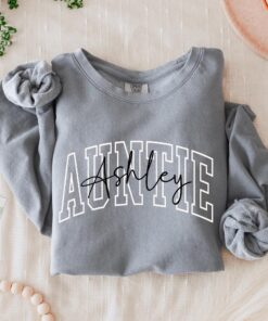 personalized aunt sweatshirt custom auntie shirt cute auntie sweater baby announcement gift for new aunt rksrl