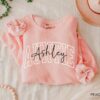 personalized aunt sweatshirt custom auntie shirt cute auntie sweater baby announcement gift for new aunt ytno2