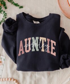 personalized aunt sweatshirt custom auntie shirt unique aunt gifts baby announcement gift for aunt bfswu