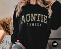 personalized aunt sweatshirt custom birthday gift sister mothers day christmas sweater pregnancy reveal crewneck kctox
