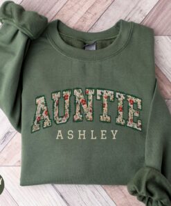 personalized aunt sweatshirt custom birthday gift sister mothers day christmas sweater pregnancy reveal crewneck phhds