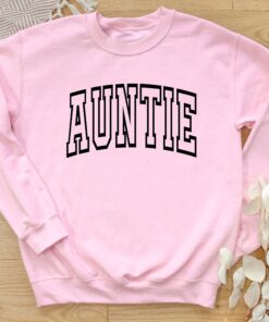 personalized aunt sweatshirt custom hoodie for new aunt gifts cute auntie outfit baby announcement apparel a7drs