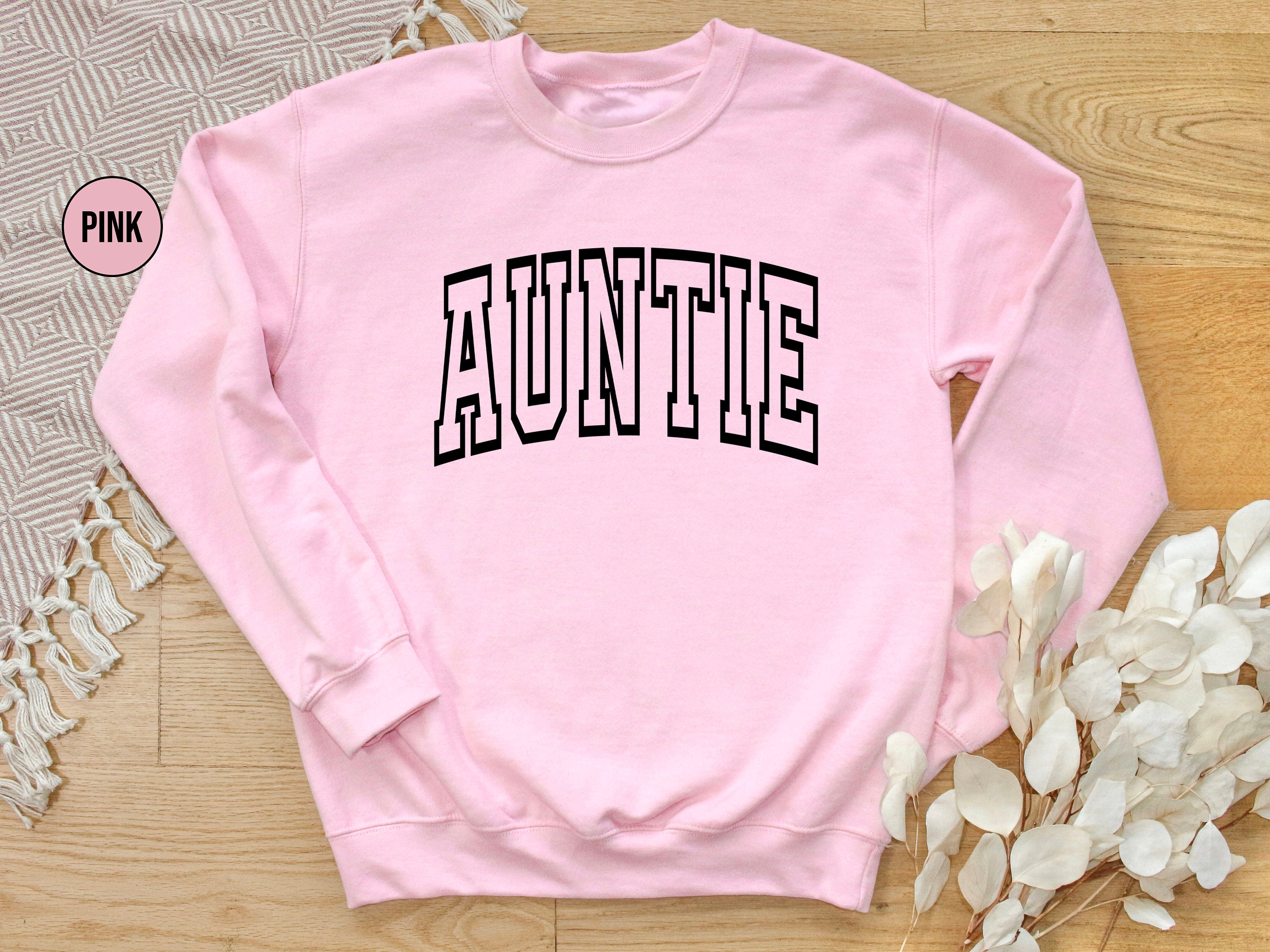 personalized aunt sweatshirt custom hoodie for new aunt gifts cute auntie outfit baby announcement apparel a7drs scaled