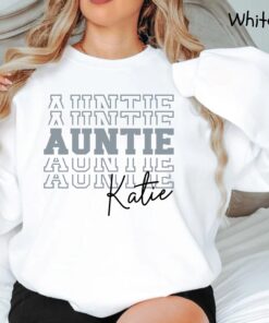 personalized aunt sweatshirt for pregnancy announcement custom aunt name shirt unique aunt reveal gift ukpvt