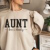 personalized aunt sweatshirt with children names custom aunt sweater unique gift for new aunt pregnancy announcement tiyns