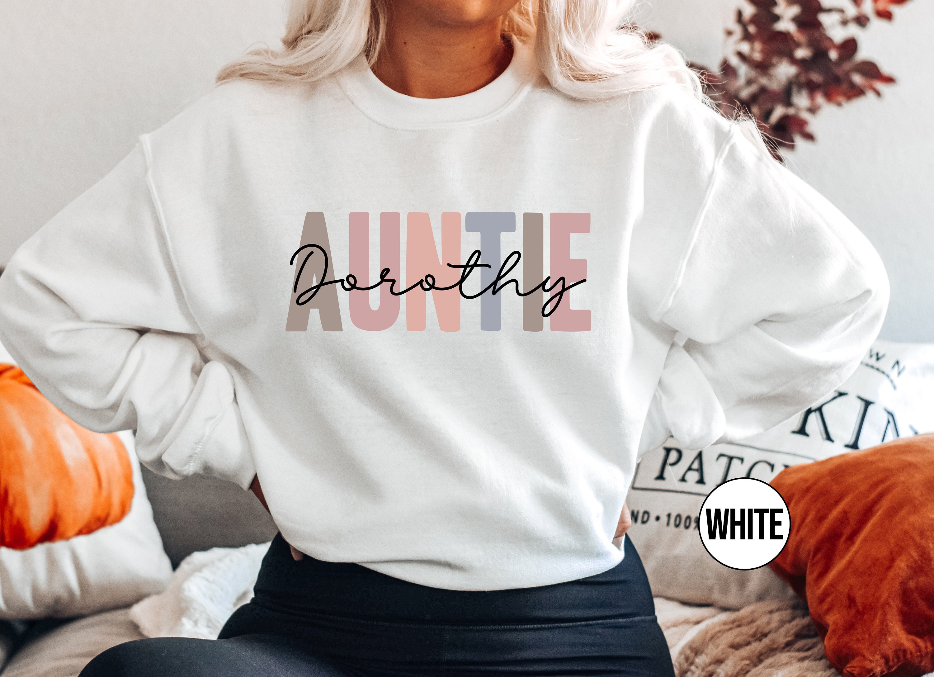 personalized auntie hoodie custom sweatshirt with established date new aunt outfit baby announcement family gifts y6vkt scaled