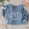 personalized auntie sweatshirt custom aunt shirt new aunt gifts baby announcement gift unique auntie sweater nrsoy