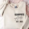 personalized auntie sweatshirt funny aunt crewneck custom shirt for new aunt pregnancy announcement 2022 fyqtc scaled