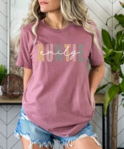 personalized auntie t shirt custom pregnancy announcement shirt best aunt gifts unique auntie shirts for special moments orioa