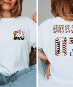 personalized baseball mama shirt with custom name and number for game day baseball lover mom gifts x73lu