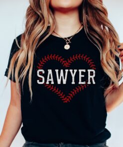 personalized baseball mom shirt custom name tee cute baseball heart design for baseball fans and girlfriends rgnlh