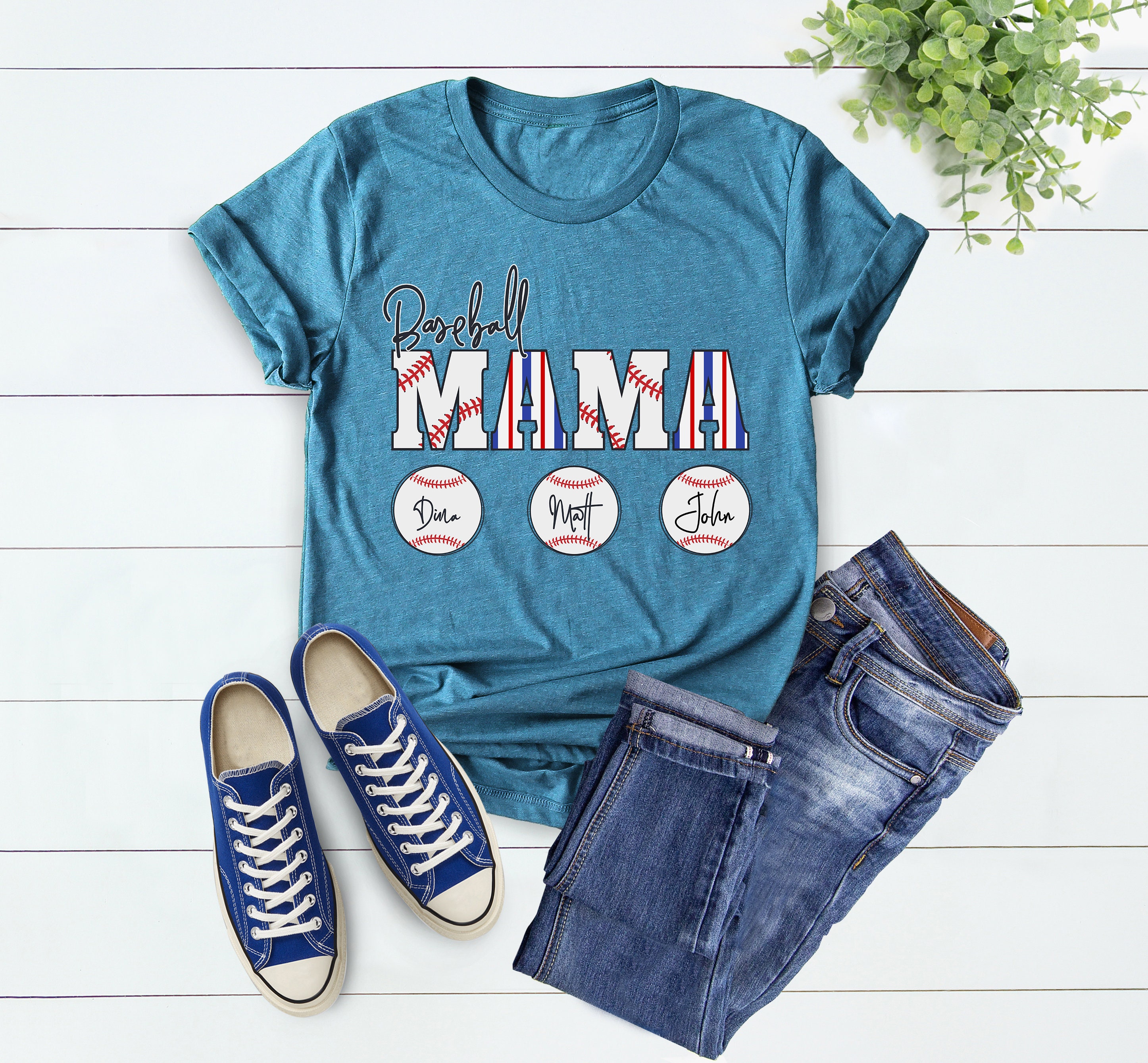 personalized baseball mom shirt with kids name custom baller mom t shirt cute baseball game day apparel for moms gobit scaled