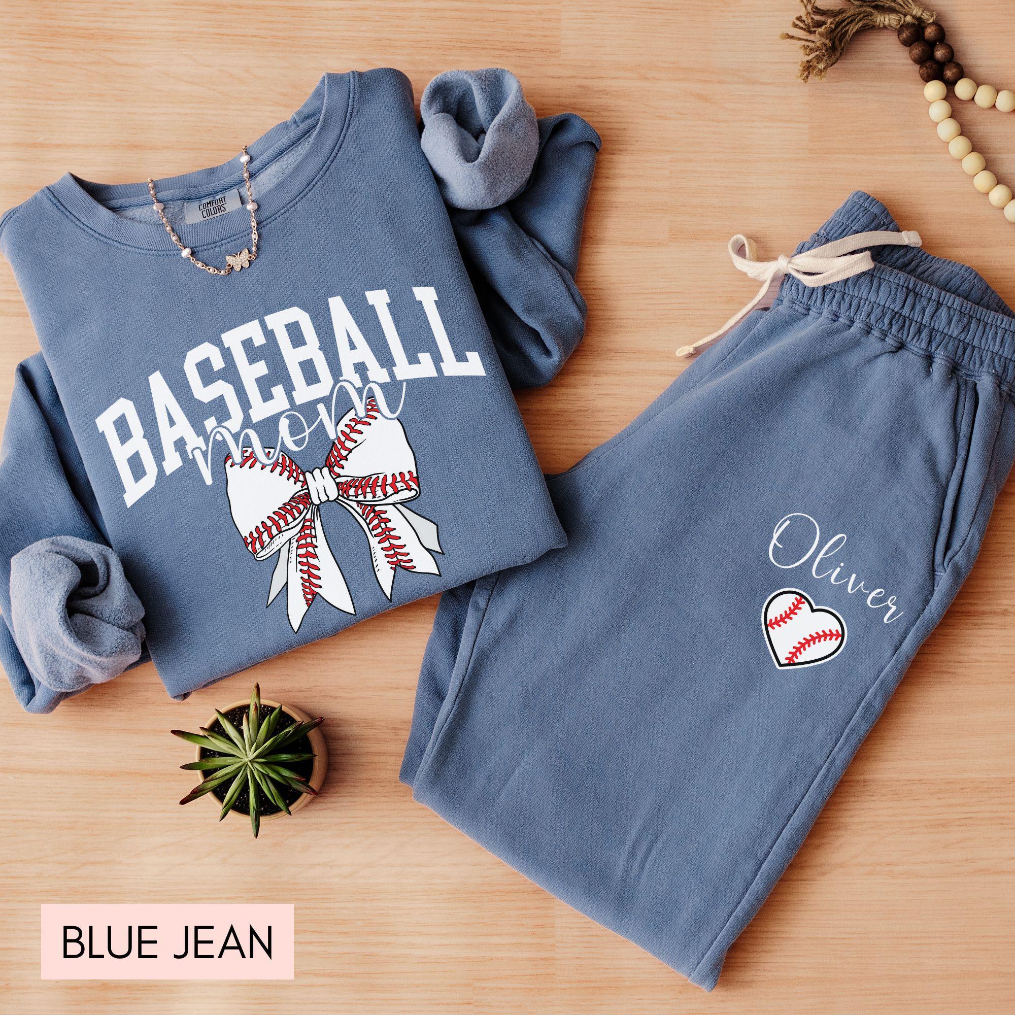 personalized baseball mom sweatshirt and sweatpants custom sports mom outfit with kids names for unique gifts e7lof