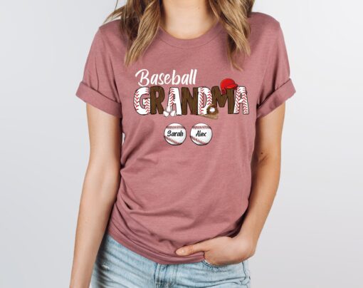 personalized baseball shirt for grandma cute baseball mom shirt ideal mothers day gift custom grandma t shirt wlyzy scaled