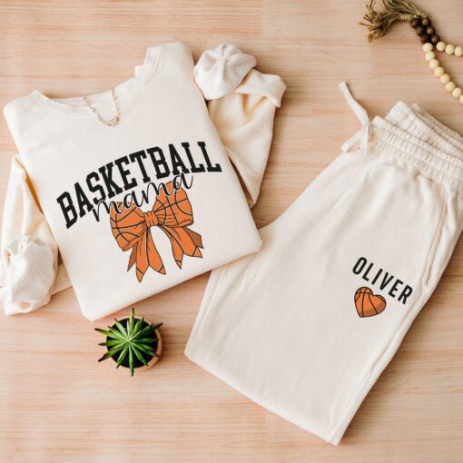 personalized basketball mama sweatshirt and sweatpants set for sports moms game day apparel 24nqs