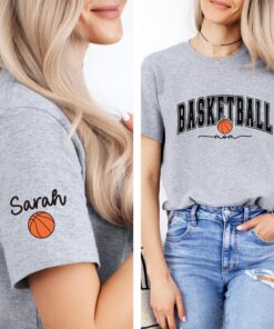 personalized basketball mom shirt with kids name for game day unique basketball mama gift for her aagq4