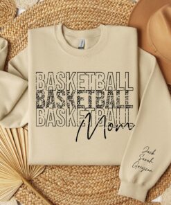 personalized basketball mom sweatshirt with kids name unique gift for her game day basketball mama apparel afqmo