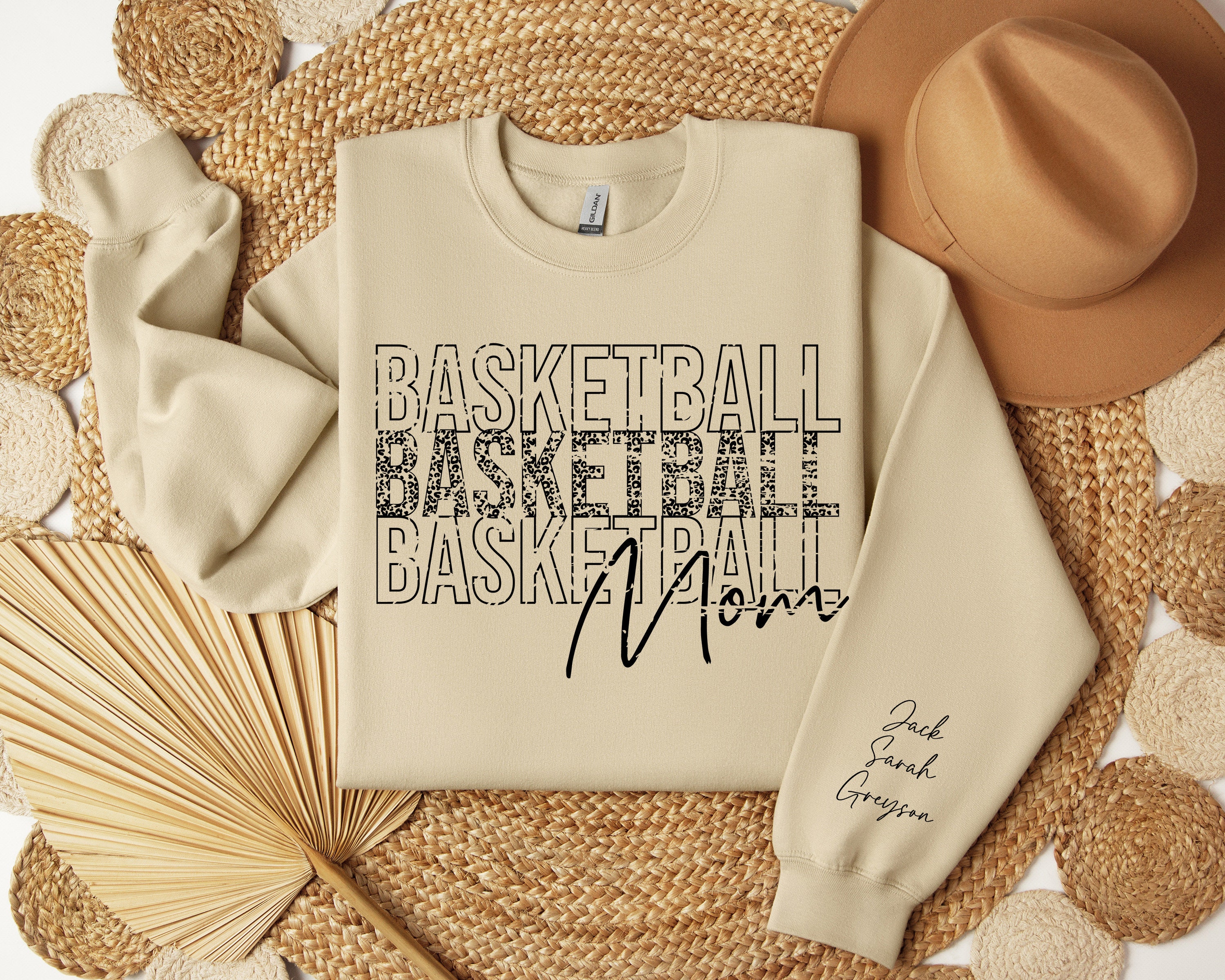 personalized basketball mom sweatshirt with kids name unique gift for her game day basketball mama apparel afqmo scaled