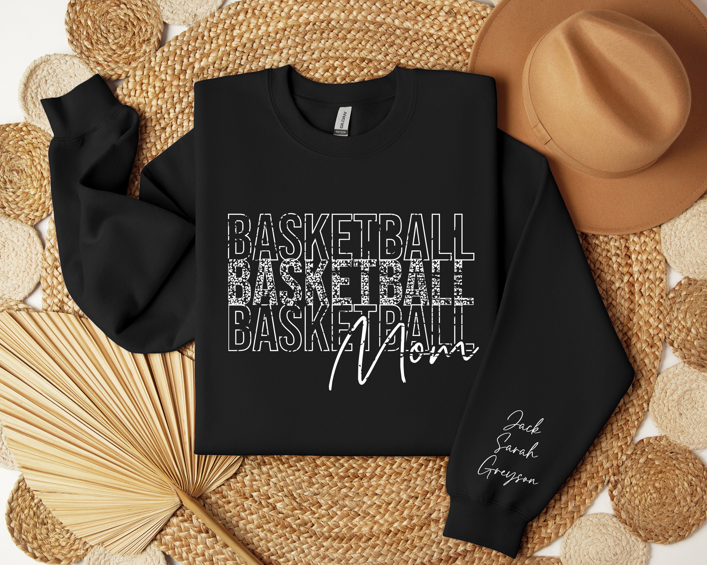 personalized basketball mom sweatshirt with kids name unique gift for her game day basketball mama apparel o2nfv scaled